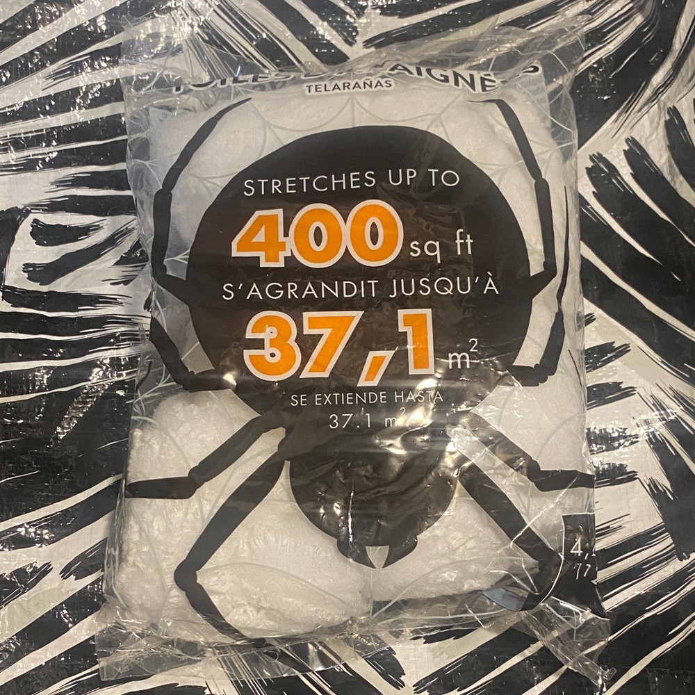 White Spider Web Decor